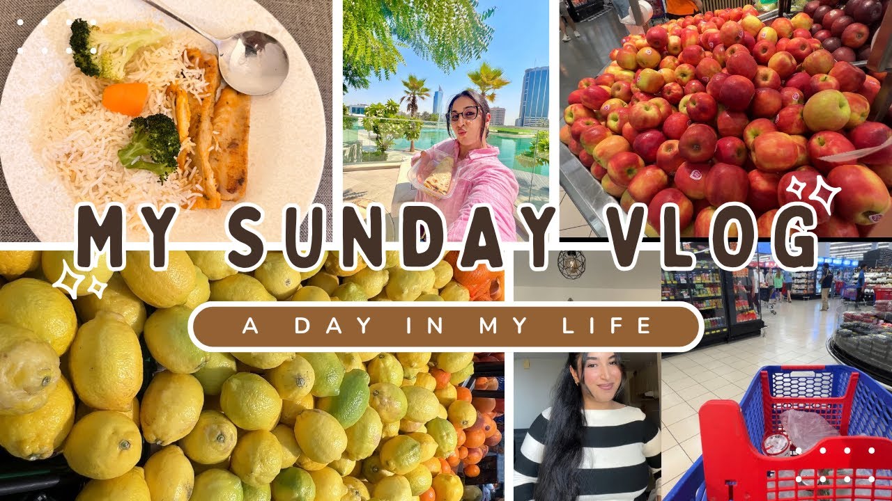 Sunday Vlog 🌸 روتيني صباح الاحد + تقدية الأسبوع من كارفور 🛒 + Selfcare day 💆‍♀️✨