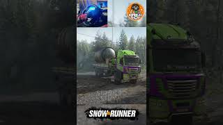 SnowRunner - FEMM 37-AT Truck Delivering Giant Fuel #snowrunner #shorts #logitechg29 #gameplay
