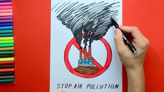 Air Pollution, Drawing by Collin Makoni | Artmajeur-saigonsouth.com.vn