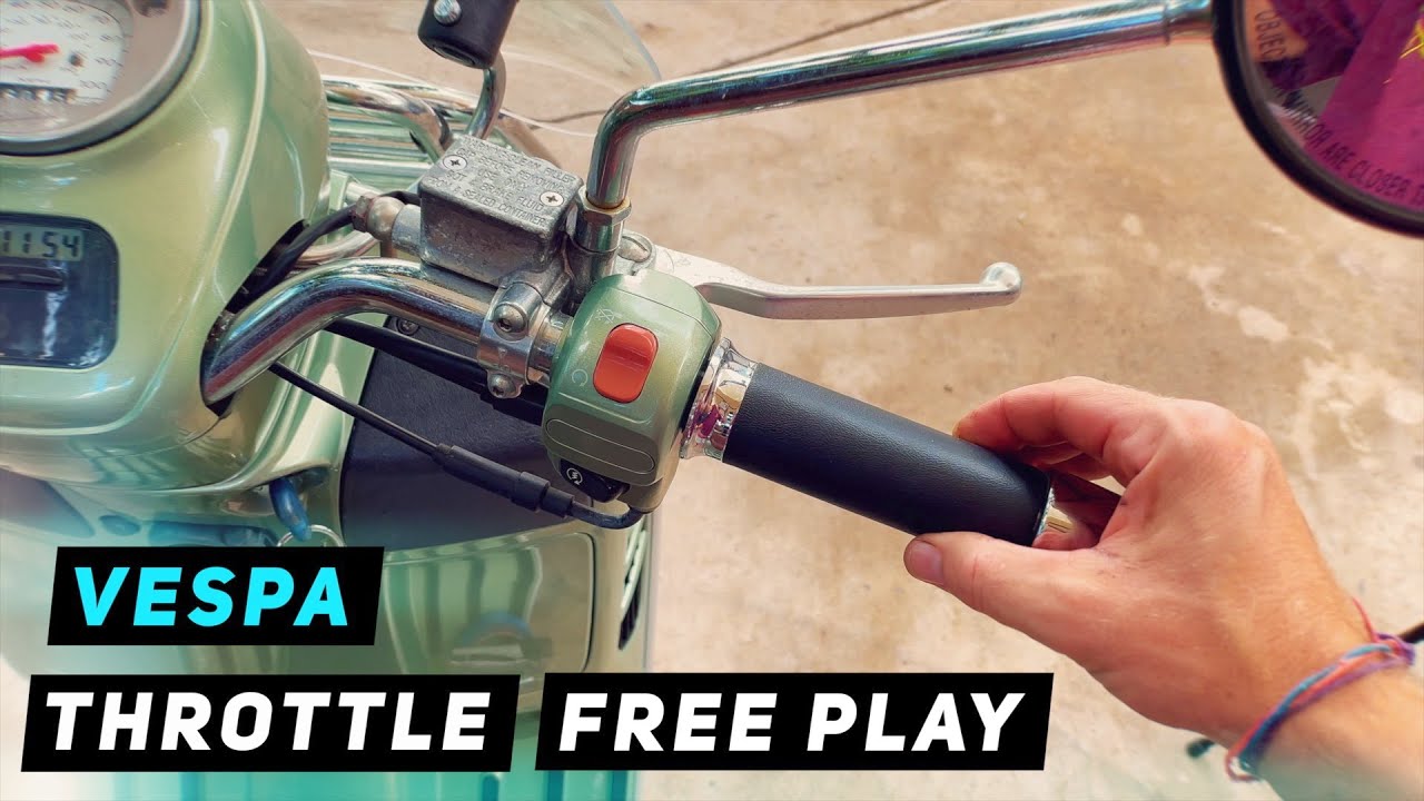 Vespa GTS / GTV Throttle Cable Free Play Adjustment Mitch's Scooter