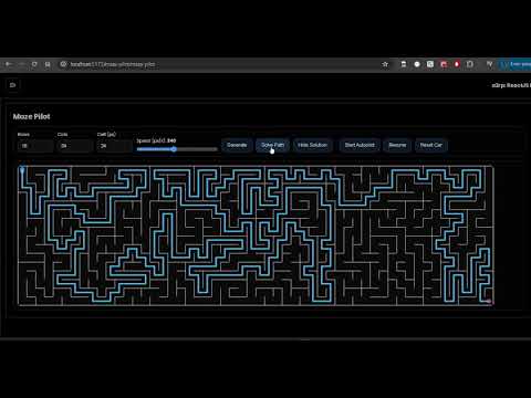 MazePilot v1: React + Canvas AI Autopilot (Maze Generator + Solver) |