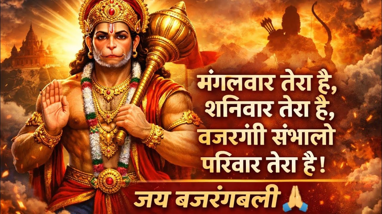 मंगलवार तेरा है, शनिवार तेरा है | बजरंगी संभालो परिवार तेरा है | जय बजरंगबली 🙏🚩