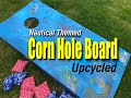 Upcycling Old Corn Hole Boards: DIY Nautical Marine Life Themed Set