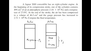 Physics Help: A Jaguar XK8 convertible has an eight-cylinder engine. At the beginning of its
