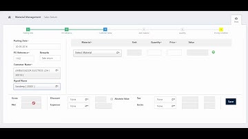 Tutorial- Sales Return - Material management Software