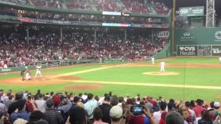Red Sox outfield victory dance, 4/11/17