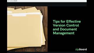 Master Version Control & Document Management in AEC | zipBoard