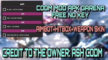 CALL OF DUTY MOBILE MOD APK 1.6.37 | FREE NO KEY | HITBOX | WEAPON SKIN | AIMBOT | GARENA