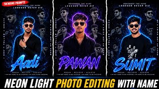 Neon Light AI Photo Editing Prompt | AI se Photo Kaise Banaye | Chatgpt Photo Editing Prompt
