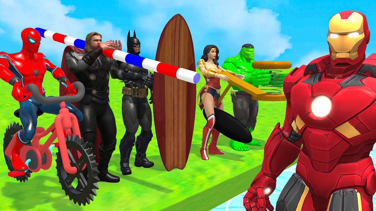 Superhero 3D Challenge | Spider-Man Green Light Red Light – Escape the Squid Doll