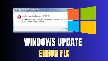 Fix Installer Encountered An Error 0x800b0109