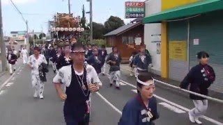 20150920 10015やわたんまち２日目 鶴ケ谷農協通りを行く神明町の山車