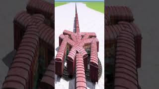 Dangerous Crazy Train Crossing On Diamond Curved Tracks 💥🤯🔥 BeamNG.Drive – Train simulator #shorts
