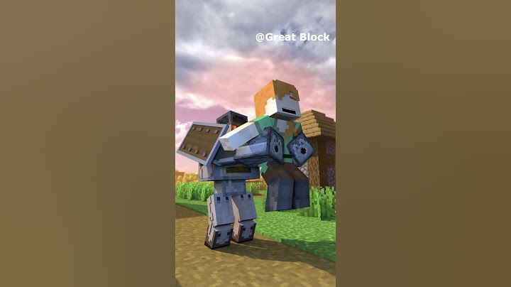 Super Golem fight Warden to save the village! #minecraft #animation #minecraftanimation