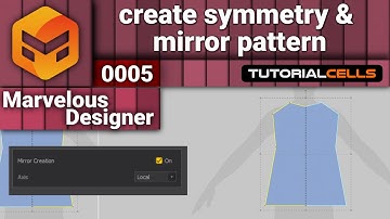 0005. create symmetry & mirror pattern ( mirror tool ) in Marvelous Designer