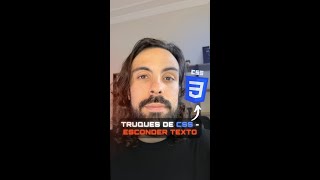 TRUQUES DE CSS - Esconder texto ⚙️ #shorts