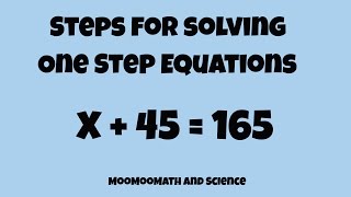 Solving a one step equation