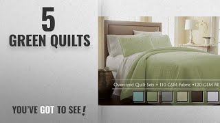 Top 10 Green Quilts [2018]: Southshore Fine Linens 2 Piece Oversized Quilt Set - Sage Green TWIN /
