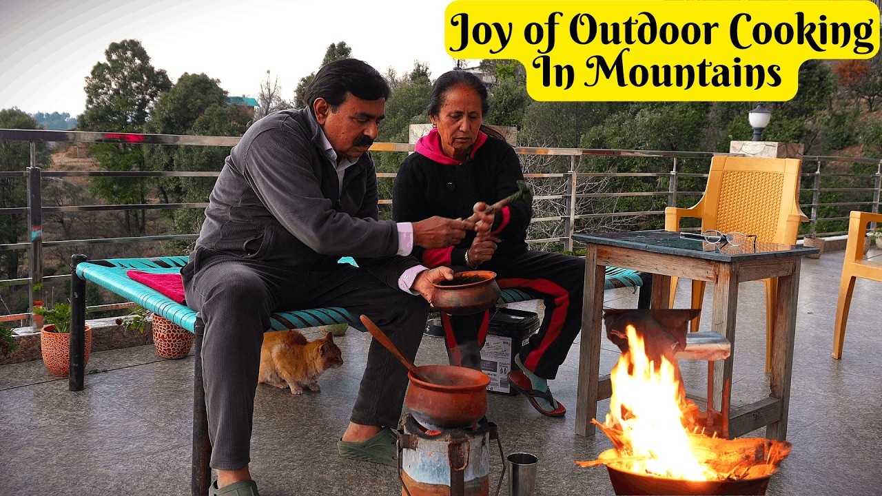 Retired Couple Left City Life & Enjoying Mountain Life in Mukteshwar | Outdoor Cooking In Mountains