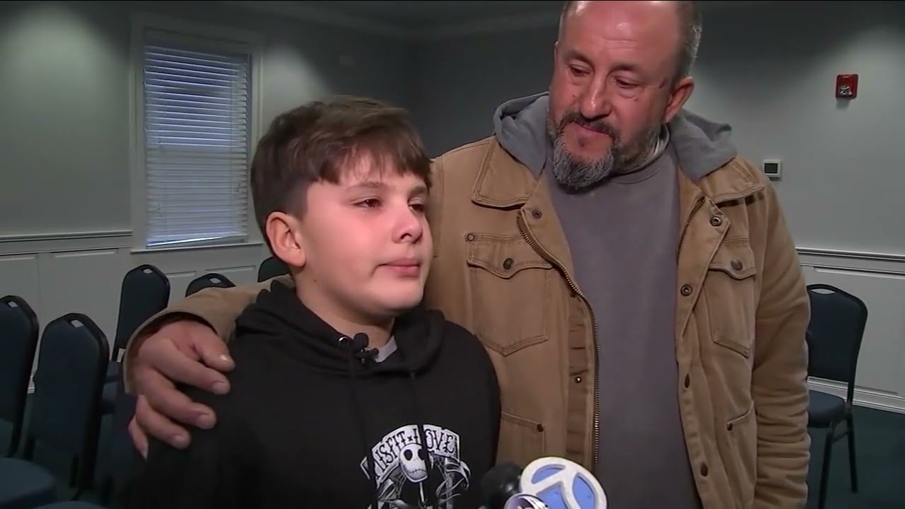 Young survivor of fall through ice meets the officer who saved his life