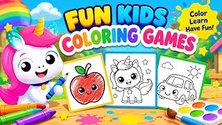 🎨 FUN KIDS COLORING GAMES! 🌈🖍️ | Learn Colors & Have Fun with Mini Gamers! 🧠✨ screenshot 3