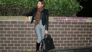 Get Ready With Me! Chic Edgy Fall Outfit & Simple Vampy Makeup