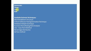 Testing Estimation Techniques