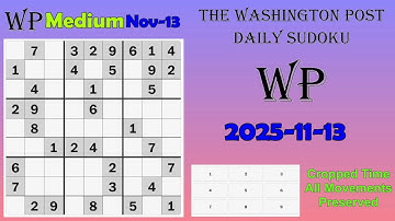 The Washington Post Daily Sudoku 2025-11-13 Medium