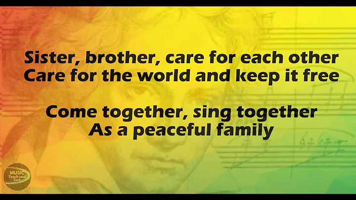 ODE TO JOY | Ludwig van Beethoven - English Lyrics | Music Class Song