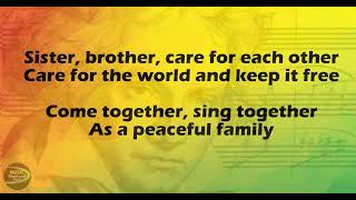 ODE TO JOY | Ludwig van Beethoven - English Lyrics | Music Class Song
