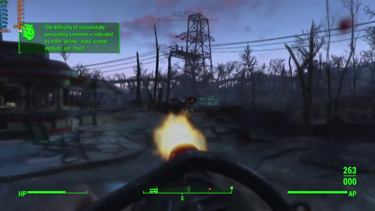 Fallout 4 Intel G4560 EVGA GTX 1060 3GB 1920x1080 Ultra/Custom