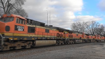 BNSF 5615 w/ Seven GECX Ex-BNSF Units, Colona, IL
