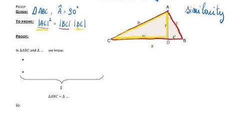 Projection theorem 1 right angle sides