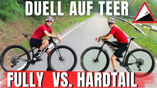 Fully vs. Hardtail: Duell auf Teer - damit rechnet keiner! #mountainbike #radsport