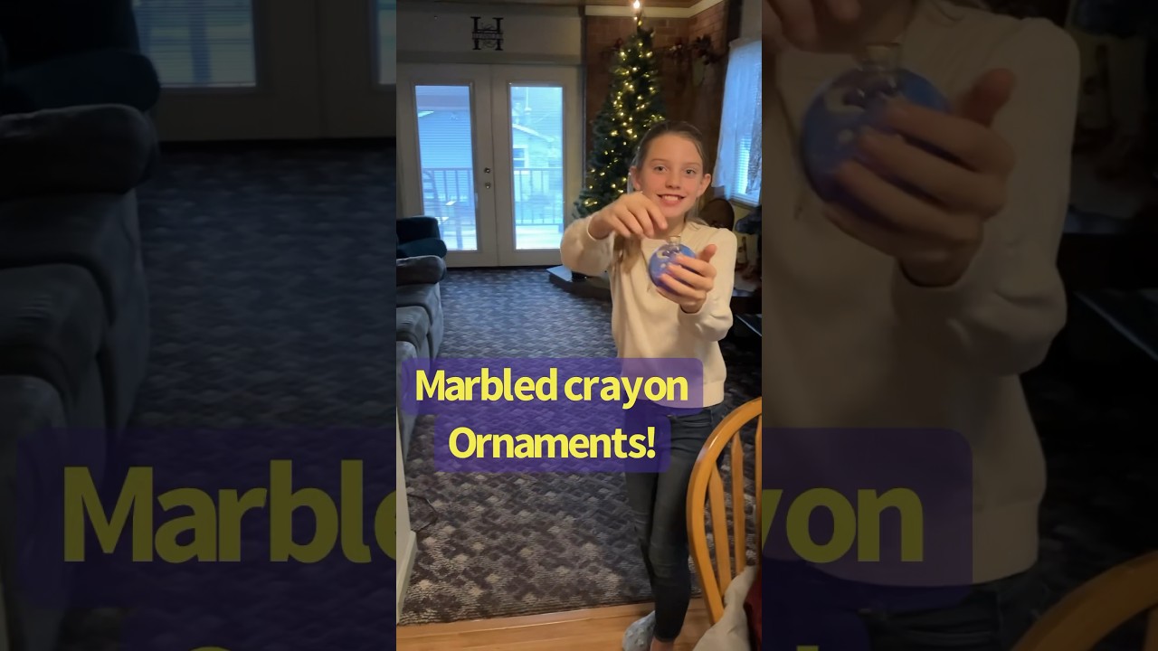 Marbled Christmas ornaments!  So fun!  