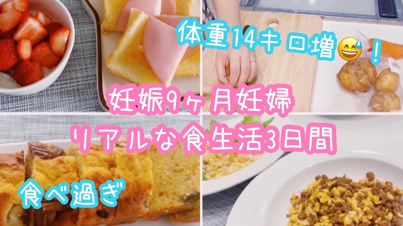 【妊婦の3日間の食生活】34週で14キロ太った妊婦のリアルな食事｜食べても食べてもお腹が空く。