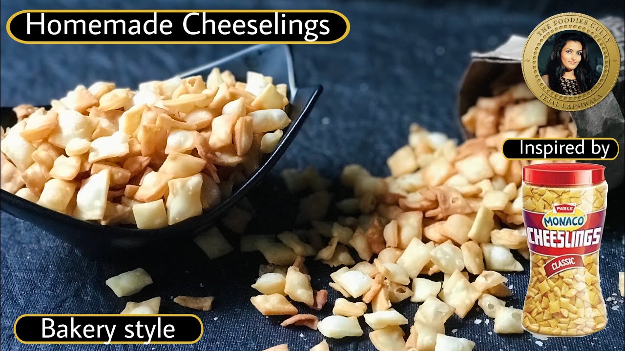 Cheeselings Recipe | Tea Time Snacks | How to make Cheeselings like Parle Monaco at home | चीज़लींग | The Foodies Gully Kitchen