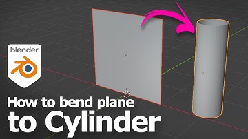 Blender how to bend a plane to Cylinder