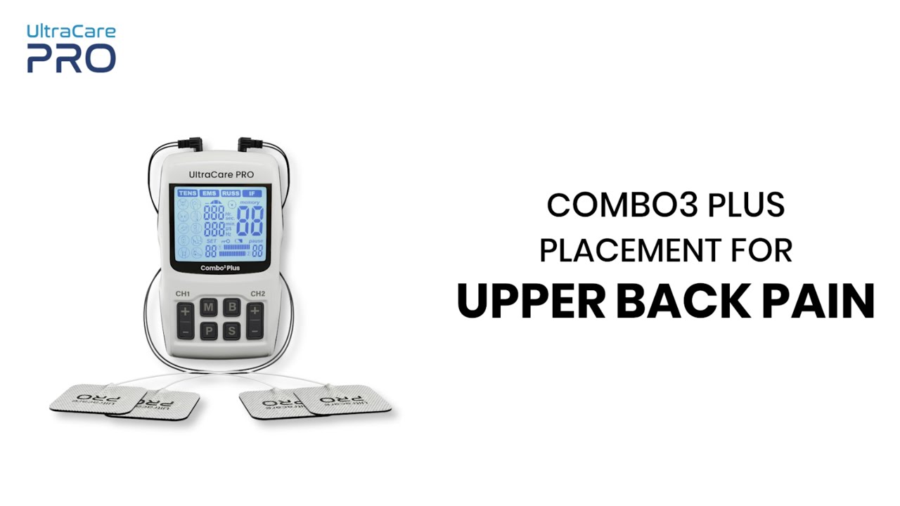 Upper Back Pain Relief: Combo3 Plus Electrode Placement Guide for IFT/IF, EMS, TENS, RUSS Therapy
