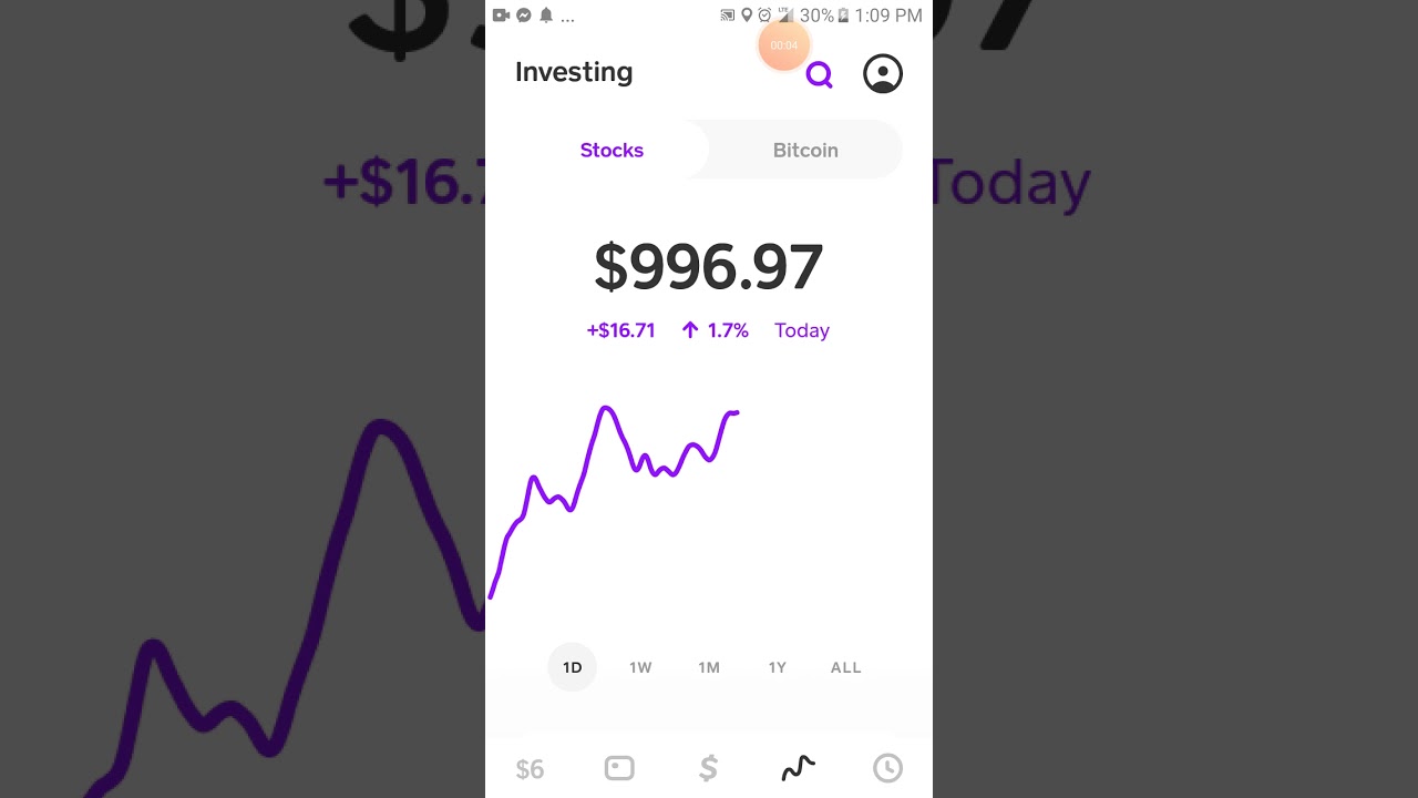 CASH APP HOW TO GROW A SMALL ACCOUNT ** $1,000 ** DOLLAR COST AVERAGE ...