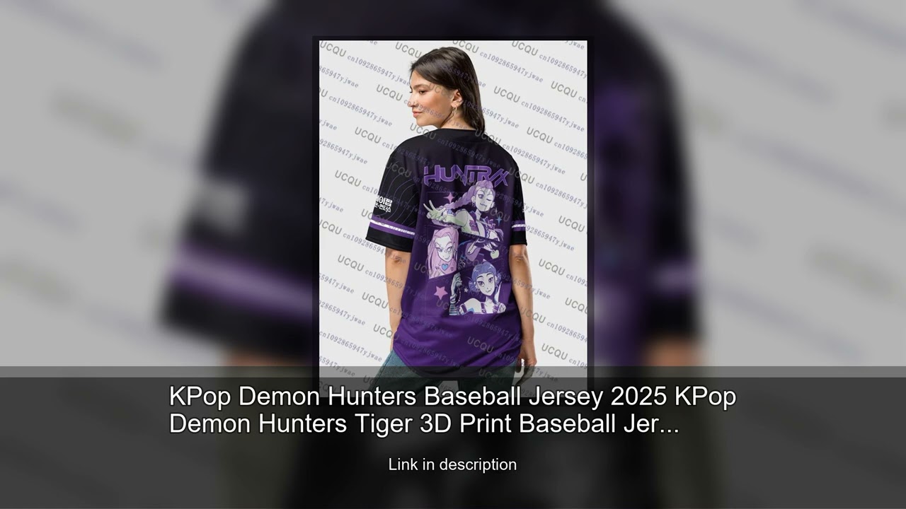 KPop Demon Hunters Baseball Jersey 2025 KPop Demon Hunters Tiger 3D Print Baseball Jersey Women
