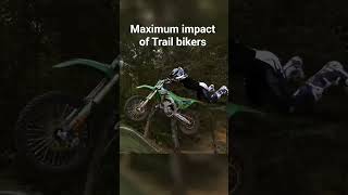Impact of the Trail bikers #shorts #bikerider