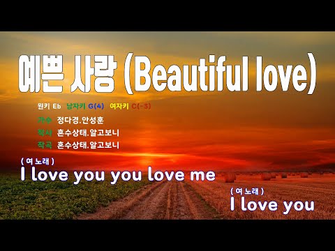 [은성 반주기] 예쁜사랑(Beautiful love) - 정다경.안성훈