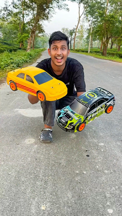 Yellow TS Super car vs SD Remote Control car
