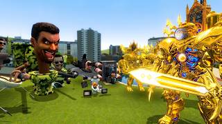 UPGRADED GOLDEN TITANS DESTROY SKIBIDI TOILET ARMY!