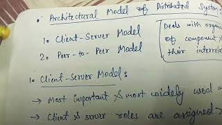 Architecture model of distributed system | Client server | peer to peer