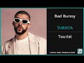 Bad Bunny TURiSTA Lyrics English Translation Spanish And English Dual Lyrics Subtitles mp3