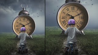 Surreal Alarm Clock Photo Manipulation Photoshop Tutorial screenshot 5