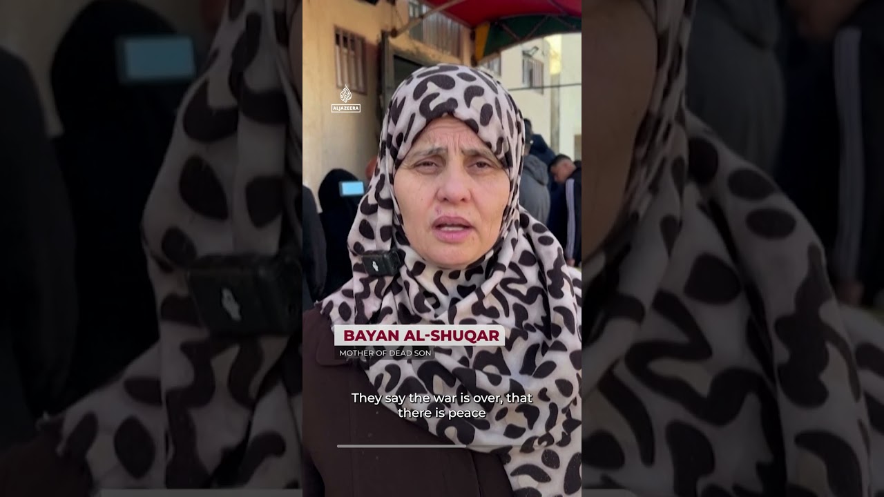 Gaza families mourn loved ones killed in overnight Israeli airstrikes | AJ #shorts