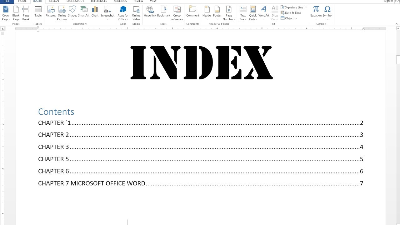 make-index-table-of-content-in-ms-word-youtube